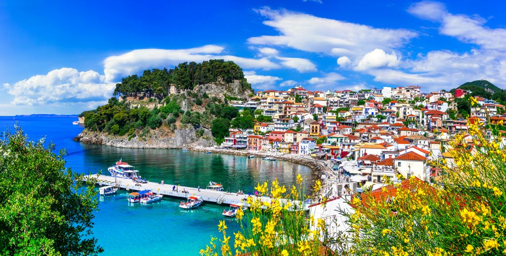 Beautiful colorful towns of Greece - Parga. Popular for summer v