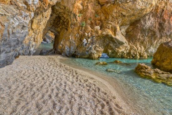 Arched passage, Mylopotamos beach, Pelio