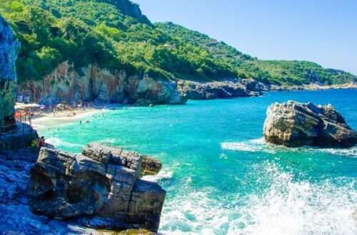 Beach of Mylopotamos near Tsagarada village Pelio, one of the most beautiful beaches in Greece